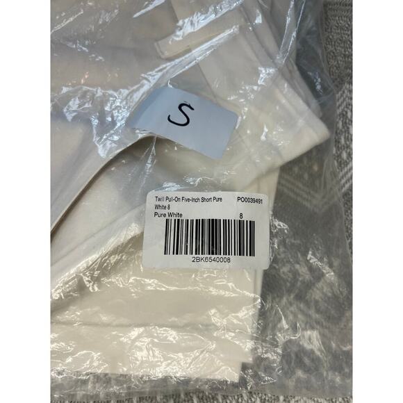 Boston Proper Twill Pull-On Five Inch Shorts in Pure White Size 8 preppy beachy - Picture 13 of 13